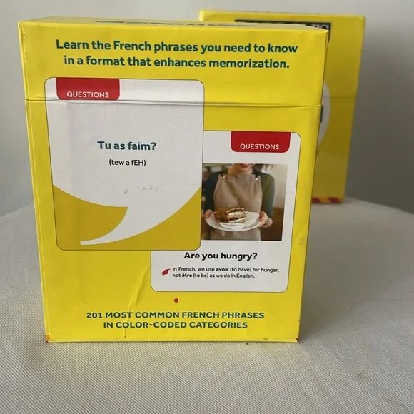 Barrons 201 French words & 291 French phrase flashcards and French dictionary - Picture 5 of 11